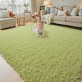Rugs for Living Room 6x9, Alfombras para Salas Shag Large Plush Soft Area Rug, Shaggy Carpets for Bedroom, Kids Boys Girls Home Decor Aesthetic(Grass Green, 6x9 Feet)