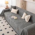 HANDONTIME Washable Couch Covers for Sofa Boho Couch Covers for 3 Cushion Sofa Pet Friendly Grey Chenille Jacquard Couch Protector for Dogs Plant Branch Sectional Cover Sofa Slipcovers, 71" X 118"