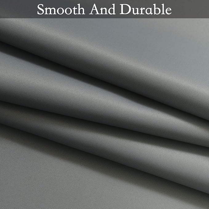 SimpleHome Ombre Room Darkening Curtains for Living Room, Light Blocking Gradient Grey to Greyish White Thermal Insulated Grommet Window Curtains/Drapes for Bedroom, 2 Panels, 52x84 inches Length