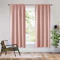 RYB HOME Bedroom Blackout Curtains 63 inches Long, 100% Blackout Thermal Insulated Noise Reducing Curtains for Living Room Nursury, 42 inches Wide by 63 inches Long, Peach Pink