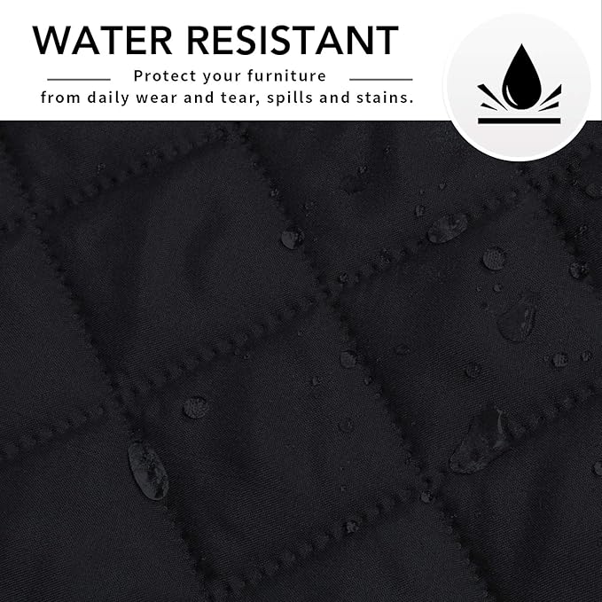 Easy-Going Sectional Couch Covers for Dogs L Shape Sofa Cover Reversible Sofa Slipcover Chaise Lounge Cover Furniture Protector Cover for Pets Dog Cat (42 x 68 inches, Black/Black)