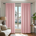 Deconovo Blackout Curtains, Thermal Insulated, W52 x L108 2 Panels, Back Tab, Machine Washable, Room-Darkening Drapes for Bedroom/Living Room Coral Pink