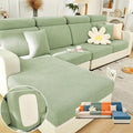 Soothing Home Sofa Covers, Sofa Hero Covers, Wear-Resistant Universal Couch Covers Washable Stretch Sectional Couch Cushion Covers (Light Green,Back Cover L)