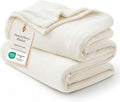 Bedsure GentleSoft Fleece Blankets Queen Size Cream - Mothers Birthday Gifts for Women Bed Blanket Soft Lightweight Plush Fuzzy Cozy Luxury Microfiber, 90x90 inches
