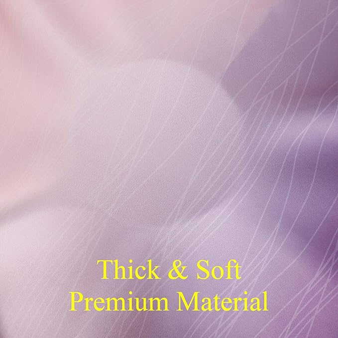 Estelar Textiler Ombre Pink and Purple Blackout Curtains 72 Inch Length 2 Panels, Full Light Blocking Curtains for Bedroom, Grommet Thermal Insulated Gradient Drapes for Living Room, 52x72 Inch