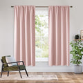 RYB HOME Bedroom Blackout Curtains 72 inches Long, 100% Blackout Thermal Insulated Noise Reducing Curtains for Living Room Nursury, 34 inches Wide by 72 inches Long, Baby Pink