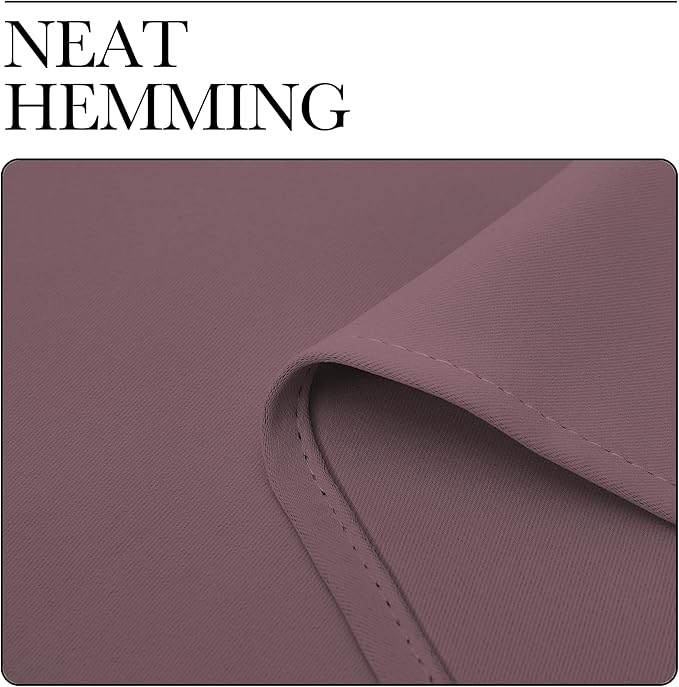 NICETOWN Kitchen Curtains, Dry Rose, 34" x 40", Set of 2, Short Blackout Curtains & Drapes, Thermal Insulated Rod Pocket Window Treatment Draperies for Nursery