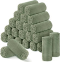 Buryeah 24 Pcs Flannel Throw Blanket Bulk 50 x 60 in Sleepover Blanket Outdoor Wedding Throw Lightweight, Oeko-tex Standard 100 Certified for Sofa Homeless Gifts (Sage Green)