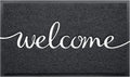 BeneathYourFeet Door Mat, Welcome Mat Low Profile Floor Mat Front Doormat Indoor and Outdoor Doormat Non Slip Rugs for Entryway, Patio, High Traffic Areas (30"x17.5", Black-Welcome)