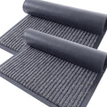 OLANLY Front Door Mat Indoor Outdoor Entrance, 2-Pack 71 x 23 Inch, Waterproof Heavy Duty Doormat, Fade Resistant, Low Profile, Easy Clean Patio Porch Welcome Floor Mats for Entry, Grey