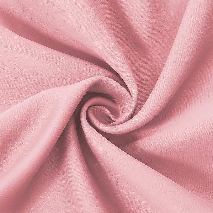 LEMOMO Pink Thermal Blackout Curtains/52 x 72 Inch/Set of 2 Panels Room Darkening Curtains for Bedroom