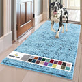 Muddy Mat® | Super Absorbent Door Mat Indoor, Microfiber Quick Dry Chenille Entryway Rug, Non-Slip Front Door Mat, Indoor Mats for Entryway, Machine Washable Pet Rug, Sky Blue 24" x 120"