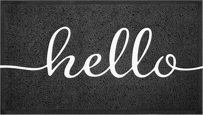 EARTHALL Funny Hello Mats Outside/Inside 48"x32", Front Door Mat Outdoor Entrance, Indoor Outdoor Mats for Home Entrance, Funny Doormat Outside/Inside Entrance, Front Porch Decor for Farmhouse