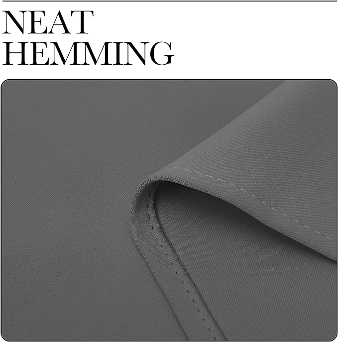 NICETOWN Blackout Curtain Panels for Bedroom, Grey, 2 Panels, W29 x L20-inch, Thermal Insulated Grommet Top Blackout Draperies and Drapes for Basement