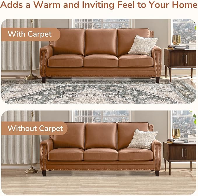 OPPODREAM Soft Entryway Rug 2x6, 2x6 Rug Runner, Washable Hallways Carpet 2 x 6 with Non Slip Backing, Low-Pile Bedside Carpet 2 x 6, Long, Faux Cashmere, Greenish Grey