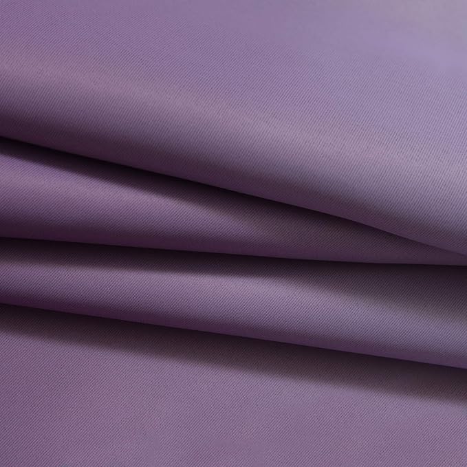 Yakamok Room Darkening Gradient Color Ombre Curtains, Light Blocking Thermal Insulated Grommet Window Drapes for Living Room/Bedroom (Greyish White and Purple, 2 Panels, 52x96 Inch)