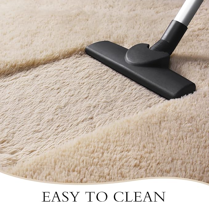 Chicrug Soft Runner Rugs for Bedroom Living Room Plush Fluffy Rug 3x8 Feet, Shag Furry Area Rug Carpet Non Shedding for Nursery Children Kids Girls Room Home Decorative, Camel