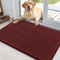 OLANLY Dog Door Mat for Muddy Paws 35x24, Absorbs Moisture and Dirt, Absorbent Non-Slip Washable Doormat, Quick Dry Chenille Mud Mat, Entry Indoor Entryway Carpet for Inside Floor, Caramel Russet