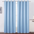 LEMOMO Sky Blue Thermal Blackout Curtains/52 x 95 Inch/Set of 2 Panels Room Darkening Curtains