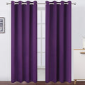 LEMOMO Blackout Curtains 66 x 84 inch/Purple Curtains Set of 2 Panels/Thermal Insulated Room Darkening Bedroom Curtains