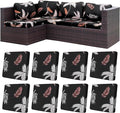8Pcs Stretch Patio Cushion Covers,Outdoor Couch Covers Replacement,Outdoor Couch & Sofa Slipcovers,for Patio Furniture Cushion Covers,Washable Reusable Furniture Protector(Coconut Forest, Cover Only)
