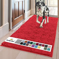 Muddy Mat® | Super Absorbent Door Mat Indoor, Microfiber Quick Dry Chenille Entryway Rug, Non-Slip Front Door Mat, Indoor Mats for Entryway, Machine Washable Pet Rug, Red 36"x60"