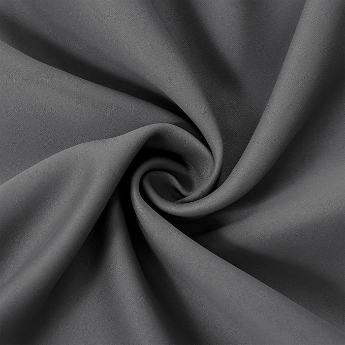 LEMOMO Grey Blackout Curtains 42 x 63 Inch Length/Set of 2 Curtain Panels/Thermal Insulated Room Darkening Blackout Curtains for Bedroom