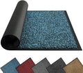 Mibao Front Door Mat, Dirt Trapper Welcome Mat for Outdoor Indoor, Non-Slip Waterproof Doormat, Durable Machine Washable Low Profile Entry Rug for Back Door Outside Patio Porch, 72" x 48", Blue