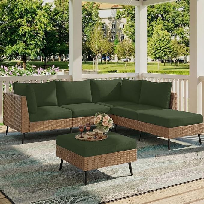 hyha Milk Silk Couch Cushion Covers, Soft Magic Sofa Covers Washable for Cushion Couch, Stretch Sectional Outdoor Cushion Covers for Patio Furniture with Elastic Bottom(Small, Bronze Green)