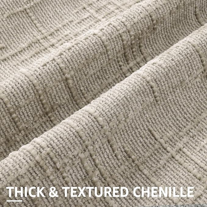 decorUhome Light Brown Chenille Euro Sham Throw Pillow Covers 22x22 Set of 2 Textured Soft Cozy Slubby Couch Pillow Covers Modern Farmhouse Boho Decorative Pillow Cases for Bed Sofa Living Room