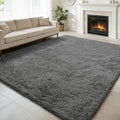 Shag Area Rug for Bedroom 5x8,Deep Grey Fluffy Area Rugs for Living Room,Soft Fuzzy Rug Non-Shedding Indoor Plush Carpet for Kids Bedroom Nursery Dorm Home Decor
