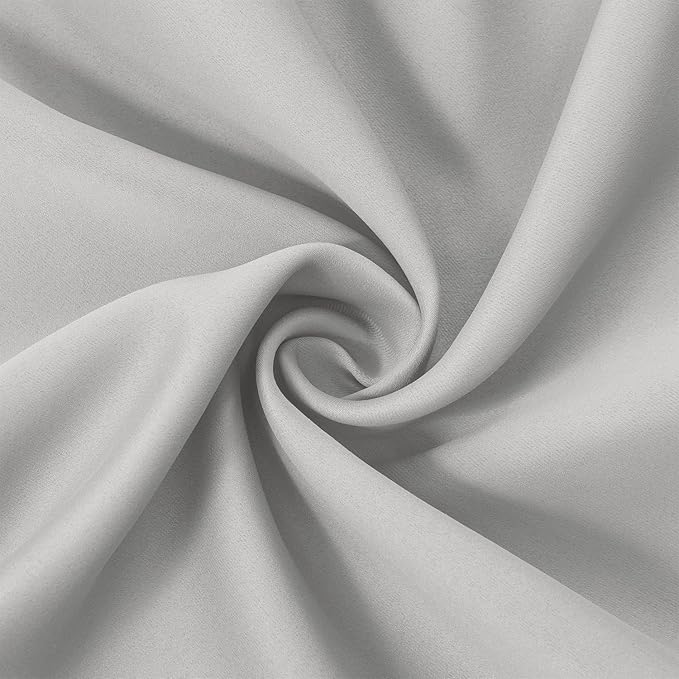 LEMOMO Blackout Curtains 52 x 95 inch/Light Grey Curtains Set of 2 Panels/Thermal Insulated Room Darkening Bedroom Curtains