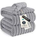 Bedsure GentleSoft King Size Blanket for Bed - Cozy Soft Blankets for Women, Cute Large Fleece Throws for Girls, Light Grey, 108x90 Inches