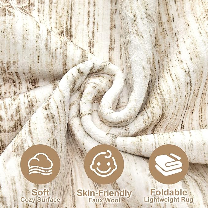 Nakagishi 6x9 Area Rugs Living Room: Washable Boho Large Neutral Modern Soft Farmhouse Beige Rug Stain Resistant Indoor Floor Non-Slip Carpet for Women Home Enthusiasts Aged 25-45 - Bedroom Room Decor