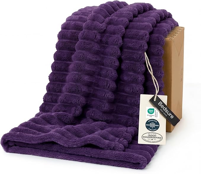 Bedsure GentleSoft Purple Throw Blanket for Couch - Super Soft Cozy Blankets for Women, Cute Small Blanket for Girls, 50x70 Inches