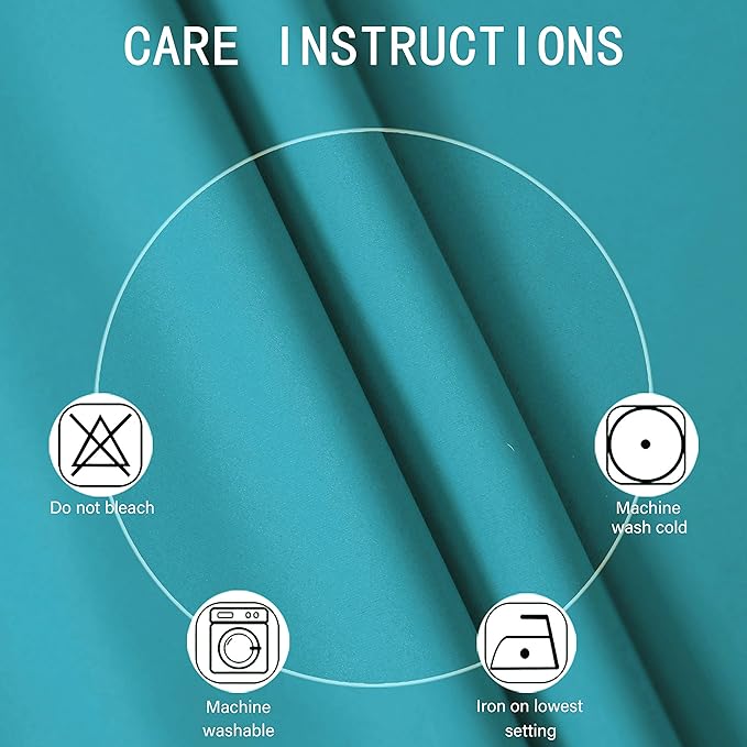 LEMOMO Teal/Turquoise Kids Blackout Curtains for Bedroom/52 X 84 Inch/Set of 2 Panels Thermal Insulated Living Room Curtains