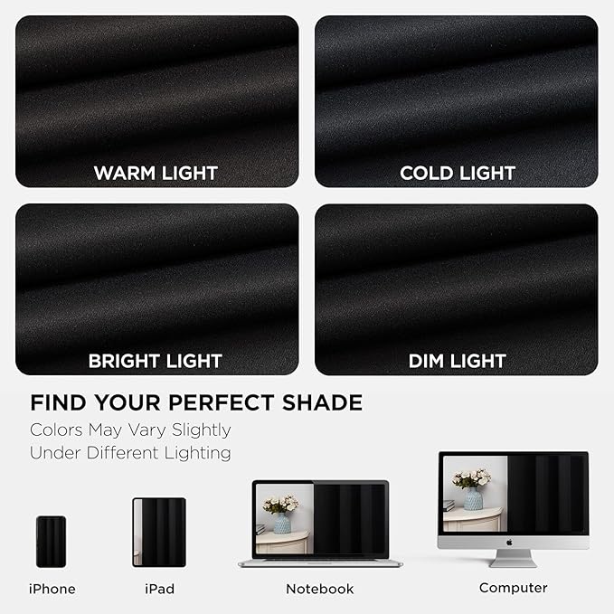 Joydeco Blackout Curtains for Bedroom 84 Inch - Black Out Curtains with Grommets Thermal Insulated Room Darkening Light Blocking, Noise Reducing & Wrinkle-Free Drapes for Living Room Windows, 2 Panels
