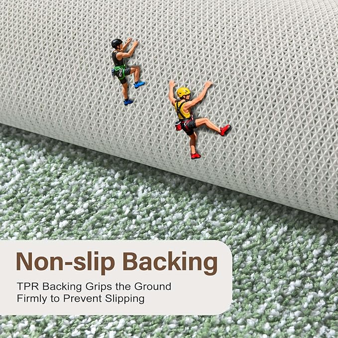 36x24 Large Bathroom Rugs Washable Non Slip, Green Bath Mat for Bathroom Floor Tub, Soft Absorbent Quick Dry Mats for Shower, Bathtub,Home Decor