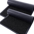 OLANLY Front Door Mat Indoor Outdoor Entrance, 2-Pack 33 x 21 Inch, Waterproof Heavy Duty Doormat, Fade Resistant, Low Profile, Easy Clean Patio Porch Welcome Floor Mats for Entry, Black