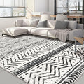 Nakagishi Black Rug Living Room 5X7: Washable Boho Large Neutral Soft Rug Modern Stain Resistant Moroccan Indoor Non-Slip Carpet for Bedroom Kids Playroom Office Dining Room Classroom Dorm