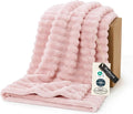 Bedsure GentleSoft Crystal Pink Throw Blanket for Couch - Cozy Soft Blankets for Women, Cute Small Throws for Girls, 50x70 Inches
