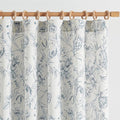 jinchan Floral Curtains 96 Inches Long Blue Flower Linen Farmhouse Curtain for Living Room French Country Vintage Curtain Rod Pocket Curtains Set 2 Panels Blue Floral Printed