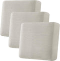 H.VERSAILTEX Super Stretch Individual Seat Cushion Covers - Sofa & Couch Cushion Slipcover Sets - Thick Jacquard Textured Twill Fabric (3 Piece XL Sofa Cushion Covers, Island Fossi)