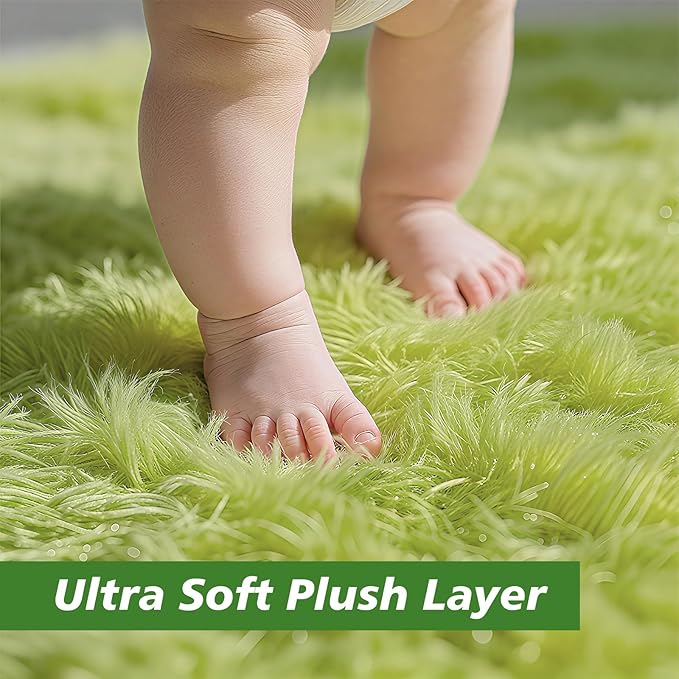 yulidayang Fluffy Round Area Rugs for Living Room,6'X6'Shag Circle Area Rugs for Bedroom,Non Slip Fuzzy Plush Rug for Kids Room Boys Girls Room and Dorm Home Decor Rug