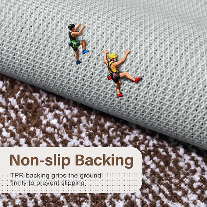 Bathroom Rugs 30x20 Non Slip Washable, Brown Bath Mat for Bathroom Floor Tub, Soft Absorbent Quick Dry Mats for Shower, Bathtub,Home Decor