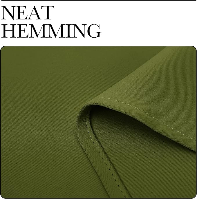 NICETOWN Window Curtains for Bedroom, Olive, 2 Panels, W42 x L48 -Inch, Home Decoration Thermal Insulated Rod Pocket Blackout Blinds & Drapes for Small Windows