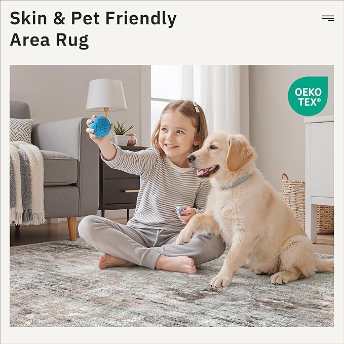 Runner Rug 2x8 Washable Non-Slip Hallway Runner Rugs for Kitchen Bathroom Laundry Room Pink/Grey Vintage Floor Carpet Runners for Hallways Entryway