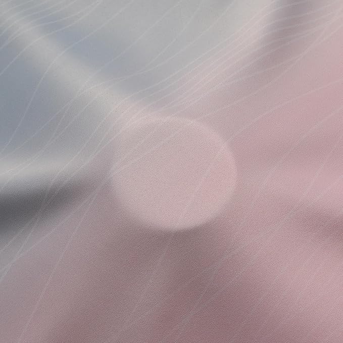 Estelar Textiler Ombre Grey and Pink Blackout Curtains 72 Inch Length 2 Panels, Full Room Darkening Blackout Curtains for Bedroom, Grommet Thermal Insulated Gradient Drapes for Kids Room, 52x72 Inch