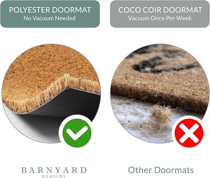 Barnyard Designs Doormat Welcome Mat for Outdoors, Large Front Door Entrance Mat, 30x17, Brown (Oh Hello)