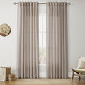 Nanspring Cobblestone Linen Curtains 84 Inches Long for Living Room Light Filtering Semi Sheer Curtain Back Tab and Rod Pocket Modern Farmhouse Decor Elegant Drapes for Bedroom 52x84, 2 Panels